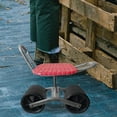 thumbnail image 4 of unbranded 2 Pcs Tabouret Roulant avec Roues Tabouret de Jardin Roue Caoutchouc Noir Portable, 4 of 8