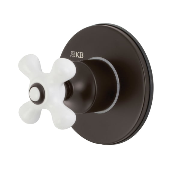 Kingston Brass KS3035PX  Single-Handle Three-Way Diverter Valve with Round Trim Kit, Oil Rubbed Bronze