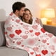 thumbnail image 5 of Manta Del Día de San Valentín Manta de Flanela de Amor Tanabata, Cubierta de Sofá Impresa Digital de Poliéster Rojo 51x59In para la Decoración de la Siesta Del Almuerzo Del Sofá, 5 of 6