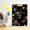 thumbnail image 2 of FORMRS Acrylic Clipboard with Low Profile Clip Standard A4 Letter Size, 12.5" x 9", Black Flowers, 2 of 8
