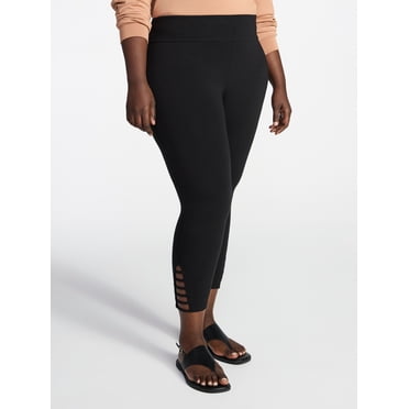 Terra & Sky Women's Plus Size Capri Ladder Leggings, 22" Inseam, Sizes 0X-5X