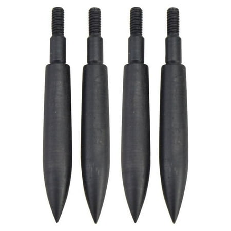 AMEYXGS 12Pcs Shooting Arrows 350 Grain Black Iron Arrow Thread Replaceable Archery Accessories