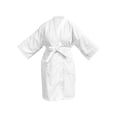 thumbnail image 1 of Bata De Baño Elefantito Blanca Con Rayas En Relieve Microfibra Absorbente Cinturón Ajustable Manga 3/4 Unisex Talla Única, 1 of 6