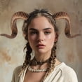 thumbnail image 6 of Halloween Curved Horn Headband DIY Detachable Costume Prop Party Performance Cosplay Dress Up Accessories Festival Decoration Use Set Item, 6 of 6