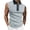 Gray, variant on WREESH Men's Fashion Henley Shirts V-Neck Tank Tops Summer Personality Casual Slim Solid Color Sleeveless Turndown Collar Blouse & Shirt Workout Tops White