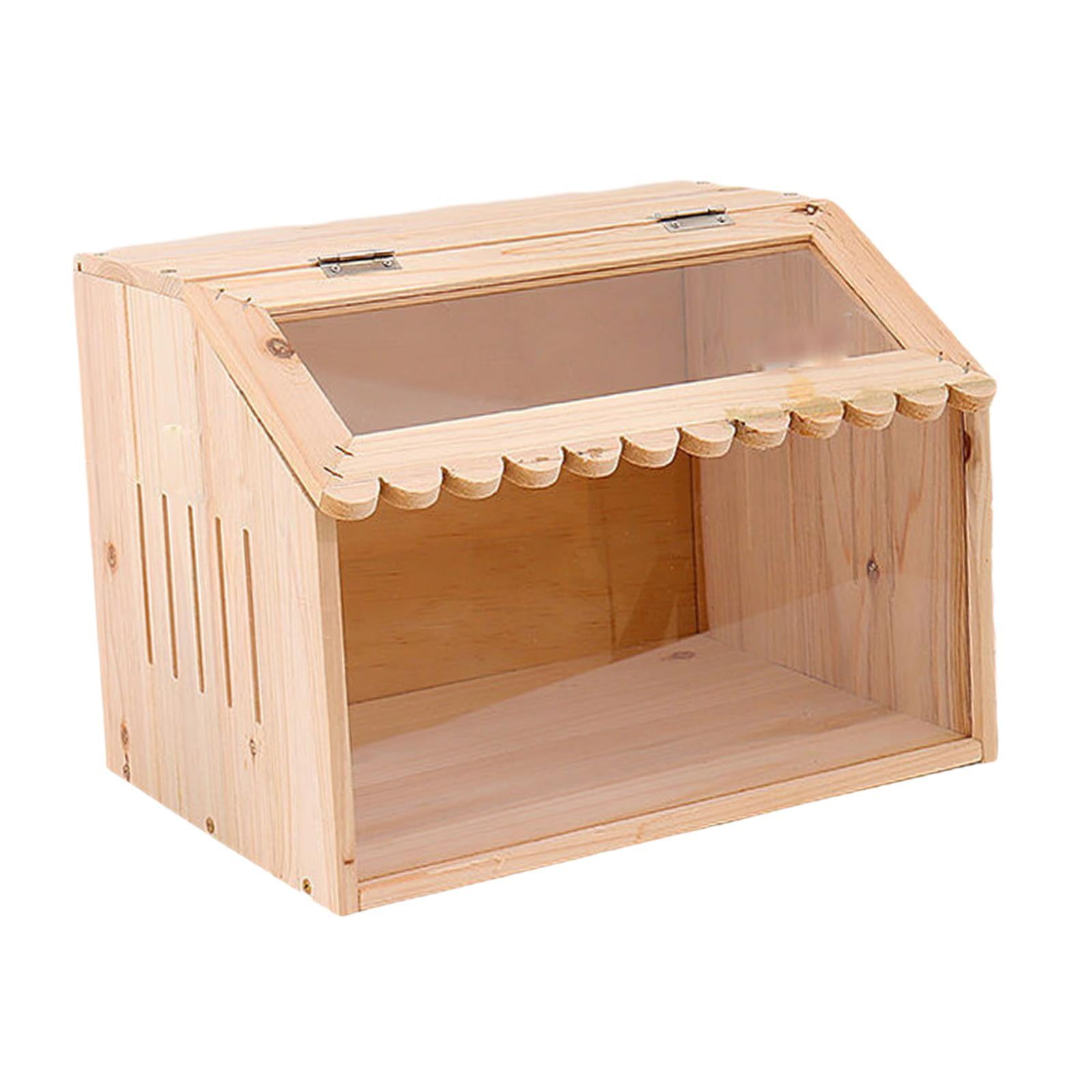 Stgfyxgs Chicken Brooder Box Chicken Coop Small Animals Habitat Sturdy Incubator Wood Quail Cage for Birds Quails Hamsters Chick Ducks 40x30x30cm