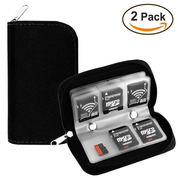 Memory Card Case, Portable 8 Pages and 22 Slots SD SDHC MMC CF Micro SD