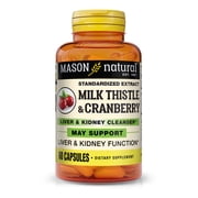 Mason Natural Milk Thistle and Cranberry Liver and Kidney Cleanser, 60 Capsules