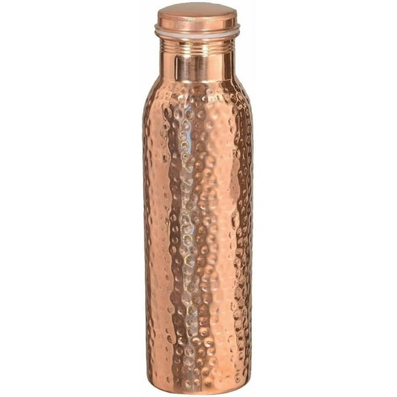 Hammered Pure Copper Water Bottle (950ml) 100% Pure Copper