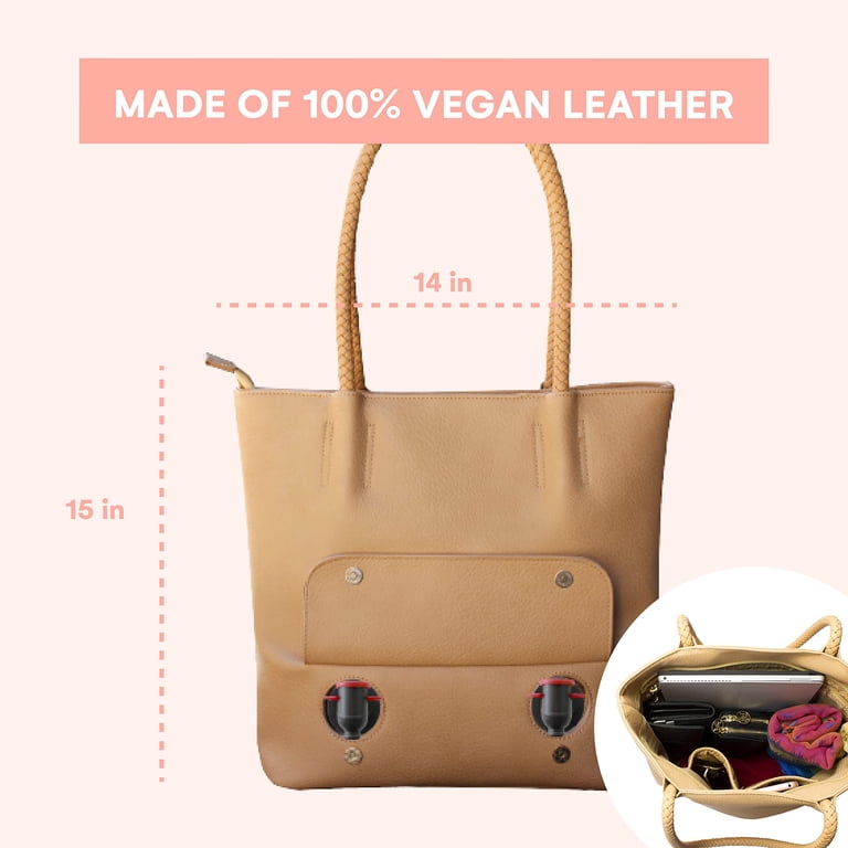 Sac PortoVino - Sac à Main Qui Contient 2 Bouteilles De Vin (1.5L), Poche Isolée Secrète, élégant Et Discret