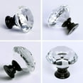thumbnail image 3 of 12 Pcs 30MM Crystal Clear Glass Dresser Knobs Silver Diamond Drawer Knobs Pulls Handles Kitchen Cabinet Knobs for Dresser Drawers, 3 of 8