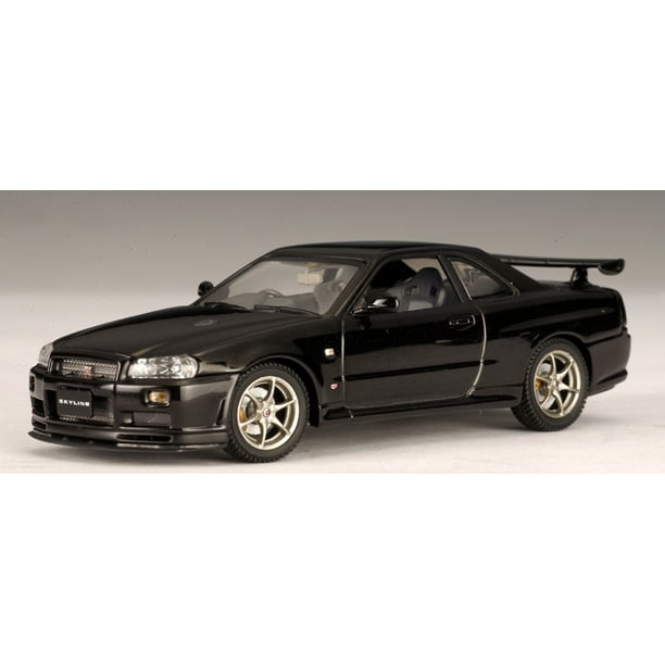 1999 Nissan Skyline Gtr R34 V Spec Ii Black 1 43 Diecast Model Car By Autoart Walmart Com Walmart Com