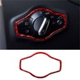 thumbnail image 1 of Real Bright Soft Car Interior Carbon Fiber Sticker DecorationRed Carbon Fiber Interior Headlight Switch Button Cover For Audi Q5 2009-17Auto Car Protection Interior Accessories, 1 of 8