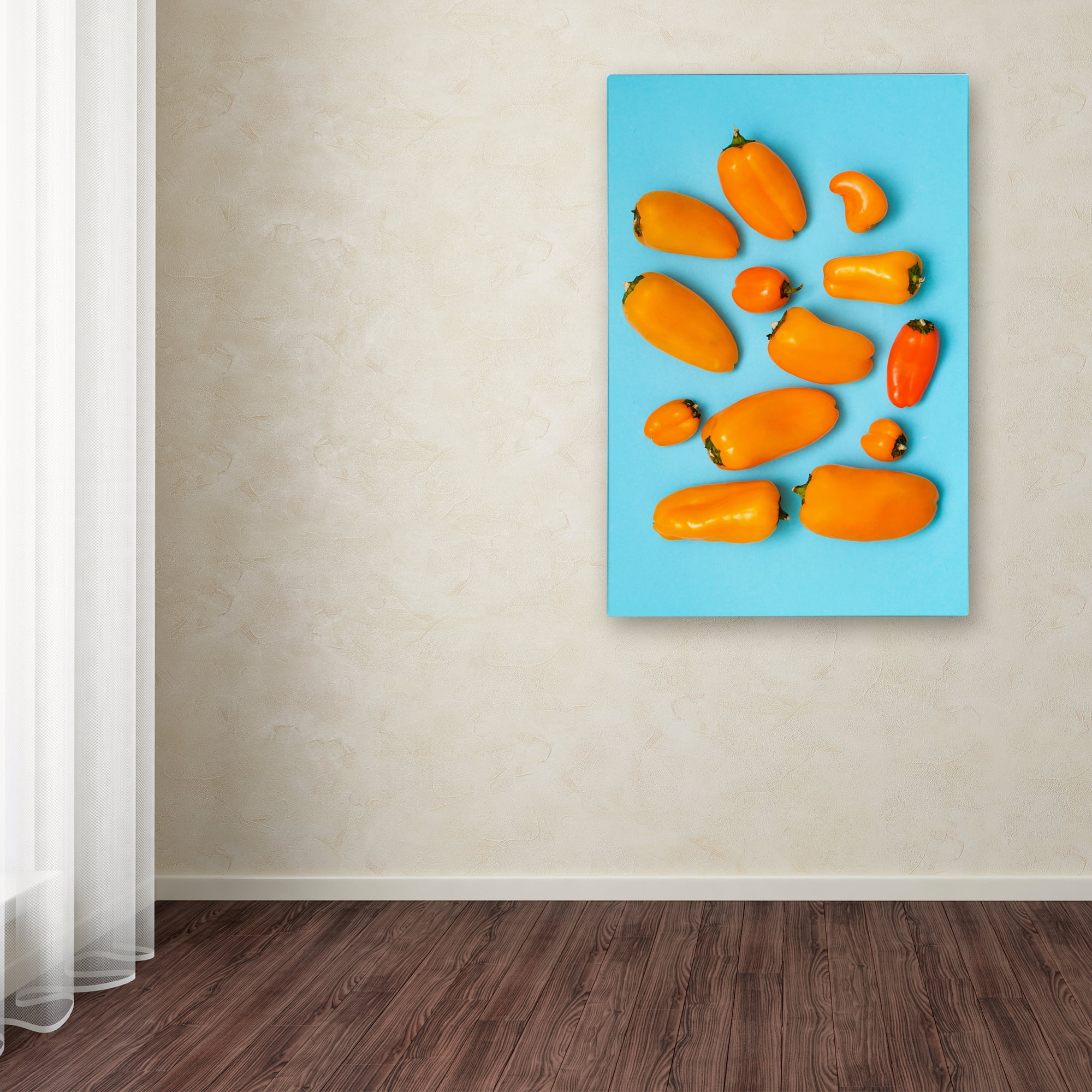 Trademark Fine Art 'Orange And Blue' Canvas Art by Sarah Saratonina