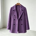 thumbnail image 3 of Xdegoge Toddler Girls Double Breasted Pea Coat Lapel Collar Long Sleeve Winter Warm Trench Jacket Casual Dressy Outerwear for Kids, Size 4-5T, 3 of 7