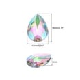 thumbnail image 2 of Uxcell 50PCS Flat Back Acrylic Teardrop Gems 13x18mm Artificial Rhinestones for DIY Crafts Bead Multicolor, 2 of 6