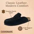 thumbnail image 6 of Cushionaire Fondu Genuine Leather Clogs for Women, Comfortable Slip On Womens Mules with Penny Strap Accent and Memory Foam Footbed, 6 of 23