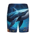 thumbnail image 2 of Haiem Colorful Ocean Whale Men's Pajama Short with Soft Woven Cotton Elastic Waistband Sleep Short-3X-Large, 2 of 9