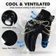 thumbnail image 4 of (Azul, Xl) Guantes de motocicleta Pantalla táctil Motocross Scooter Verano Antideslizante Antichoque Transpirable Buena protección para hombres, 4 of 5