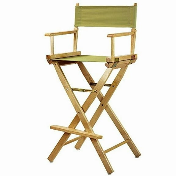 230-00-021-100 30 in. Directors Chair Natural Frame with Olive Canvas