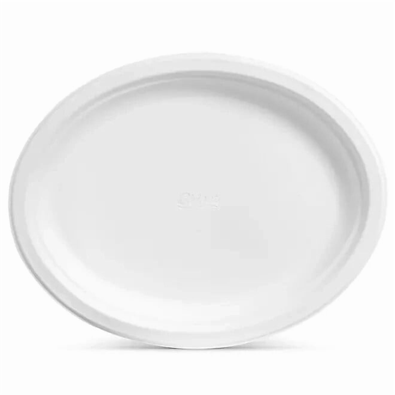 Chinet Classic 12 5/8-inch x 10-inch Paper Platter 100-Count, Disposable Plates