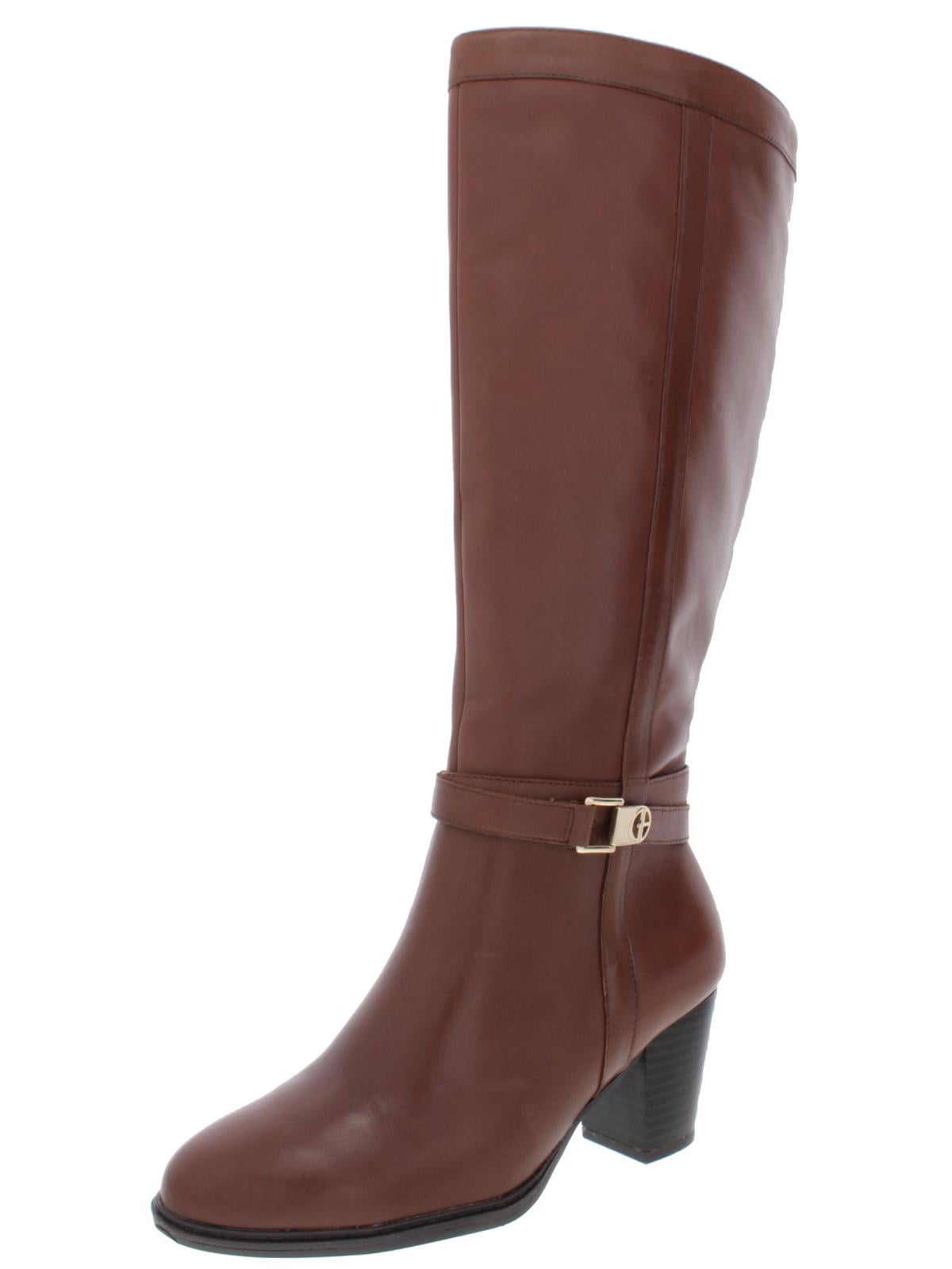 womens leather dress boots wide calf