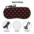 thumbnail image 3 of Bingfone Red Beautiful Lips Print Sunglasses Case Portable Travel Zipper Eyeglasses Case With Hook, 3 of 6