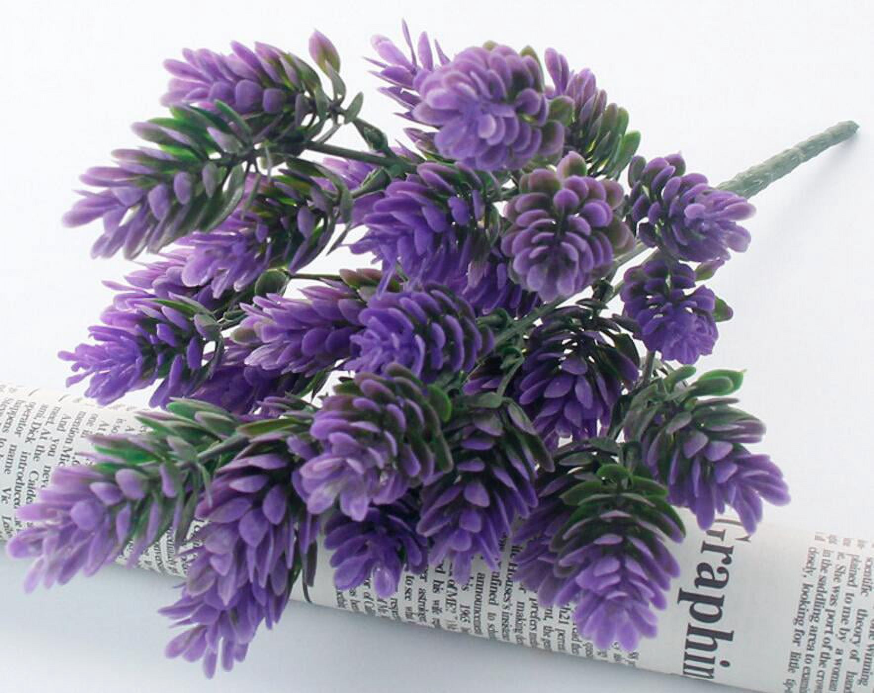 K-Cliffs 5 Pcs Multi-color Assorted Flocking Artificial Flowers Bouquets, Arrangement, Unpotted, In/Outdoor
