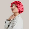 thumbnail image 6 of Elegant Salon Style Satin Lace Nightcap for Women Bonnet with Decorative Edge Comfortable Headwear Design, 6 of 8