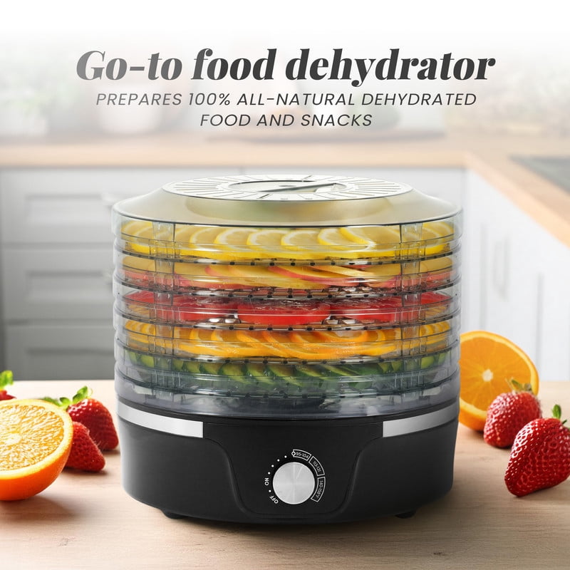 Elite Cuisine Food Dehydrator with Adjustable Temperature Dial and 5 Trays