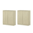 thumbnail image 2 of South Shore Arum Set of 2 Sideboards with Shelves, in Bleached Oak, 2 of 14