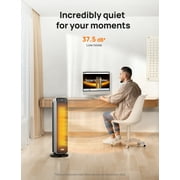 DREO Space Heater for Inside, Electric Heater for Home with Remote, 24 11ft/s Fast Quiet Heating, 3 Modes, Safe Energy Efficient Heaters for Large Room, Bedroom, Silver