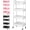 Simple White, variant on 3 Tier Green Metal Rolling Cart with Lockable Wheels and Handle, 3 Tiered Utility Storage Organizer Carts for Teachers, Arts, Craft, Snack, Book, Bedside, Nursery, Cleaning Supplies, Easy Assembly