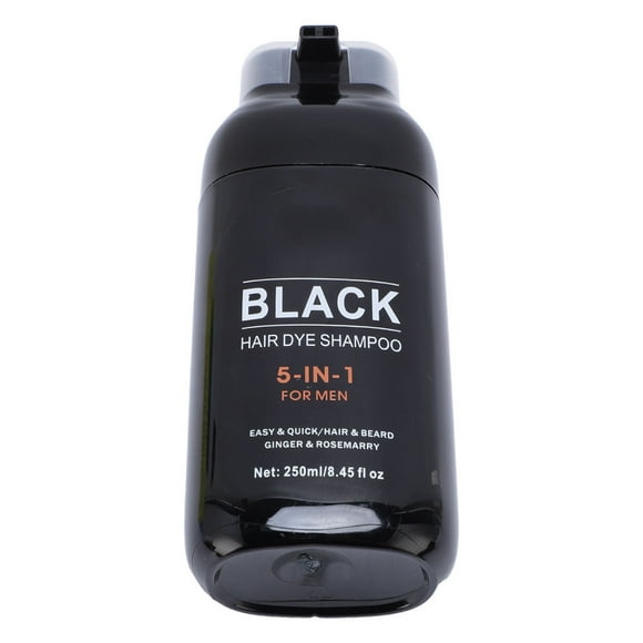 Hair Dye Shampoo, Long Lasting Gray Hair Coverage Hair Coloring Shampoo Black for Daily Use