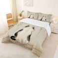 thumbnail image 3 of jejeloiu 3D Cartoon Animal Cat Queen Comforter Set Kids,Japan Minimalist Style Bedding Comforter Set,Reversible,3-Piece, 3 of 8