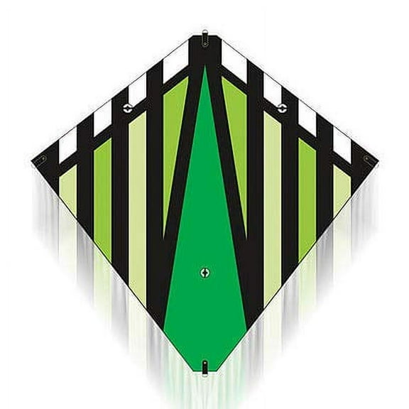 X Kites 30" Green Stunt Diamond Kite with Double Handles & Line