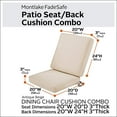 thumbnail image 4 of Classic Accessories Montlake FadeSafe Water-Resistant Patio Chair Cushion, 44 x 20 x 3 inch, Antique Beige, 4 of 12