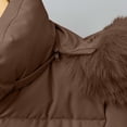 thumbnail image 6 of Levmjia Women's Faux Fur Hooded Puffer Jacket Lined Warm Winter Coat Zip Up Quilted Outerwear with Pockets, 6 of 9