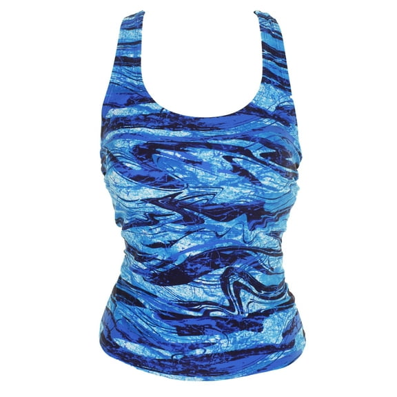 Go By Gossip Royal Blue Wind Blown Racerback Tankini Top S