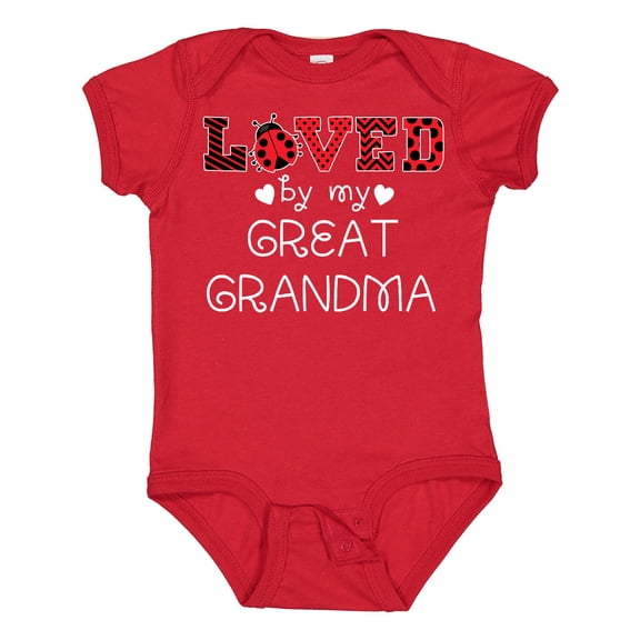 Inktastic Loved by My Great Grandma Cute Ladybug Boys or Girls Baby Bodysuit