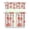 Strawberry, variant on Beachy Boho Kitchen Curtains 3-Piece Set - Safari Jungle Island Valance & Tiers, Coastal Paradise Semi-Sheer Rod Pocket Window Panels
