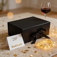 thumbnail image 4 of Black Gift Box, 9.1x6.7x2.8'' Magnetic Closure Gift Boxes with Lids for Presents, Collapsible Magnetic Gift Box Set with Accessories, 4 of 8