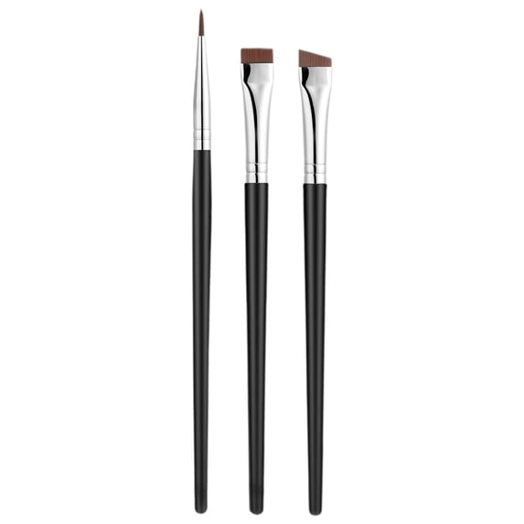 3Pcs/Set Eyeshadow Brush Fine Angled Wooden Handle Multifunction Portable Eyeliner Brush Eye Makeup Tool Daily Use