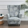 thumbnail image 1 of Spandex Wingback Chair Covers for Dining Chair Covers, Breathable Fabric Stretch Wingback Chair Cover Home Decor with Elastic Band, Anti-Stain Protection Reusable Easy Care, 1 of 3