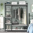 thumbnail image 4 of Tribesigns Freestanding Closet Organizer Clothes Garment Rack with Storgae Shelf, 4 of 6