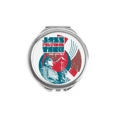 thumbnail image 1 of Jazz Festival Tean Music Pattern Hand Compact Mirror Round Portable Pocket Glass, 1 of 3