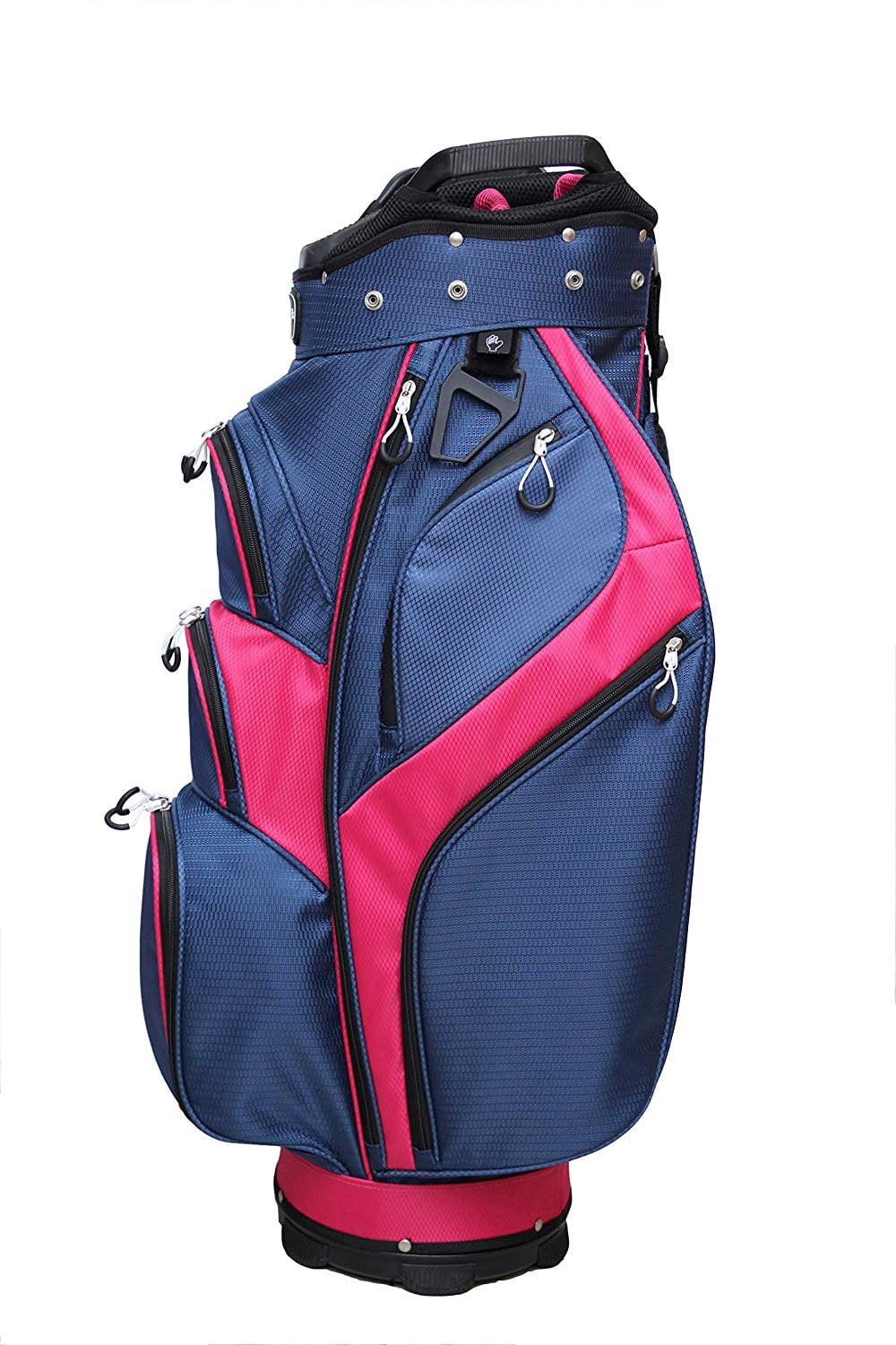 Majek Premium Ladies Navy Blue Pink Golf Bag 9.5 inch 14-way Friendly Separator Top with Putter Sleeve