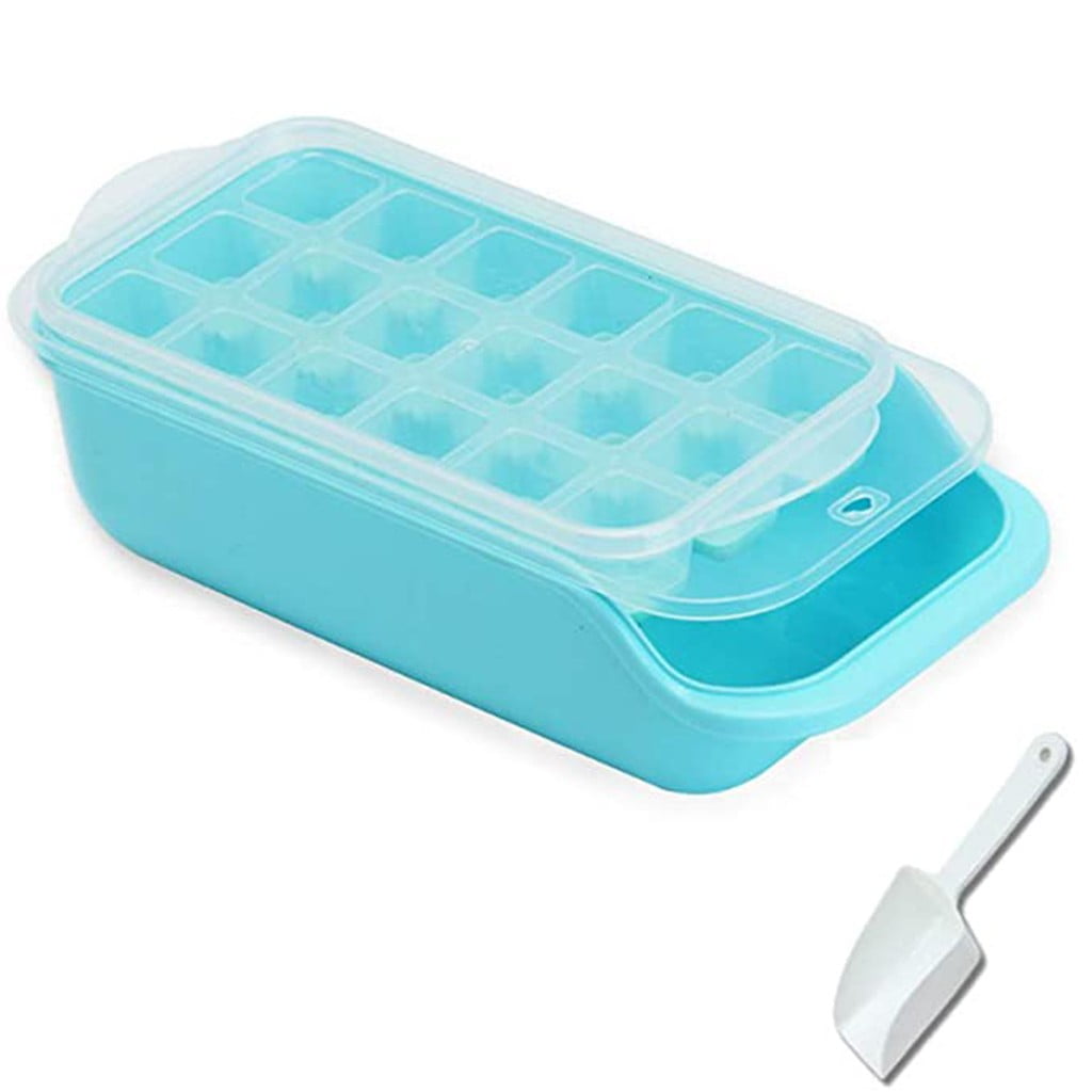 Ice Cube Trays, Easy Release Ice Cube Mould 37 Cubes per Tray for Beve –  Henscoqi