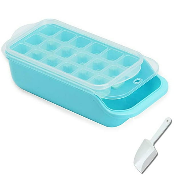 Ice Cubes Trays Easy Release Silicone Ice Cubes Tray with Lid Creative ...