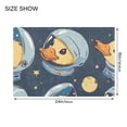 thumbnail image 2 of Toilet Rug Set Non-Slip Bathroom Rugs Soft Plush Machine Washable Contour Bath Mat Cute Astronaut Duck Head 24x20/24x16, 2 of 9